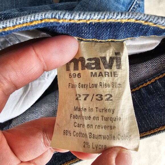 Mavi 596 Marie Flare Sexy Low Rise Slim Jeans, Women's 27/32 Blue Wash - Picture 5 of 11